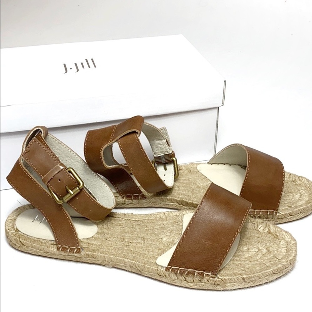 J. Jill leather espadrilles in Cognac
